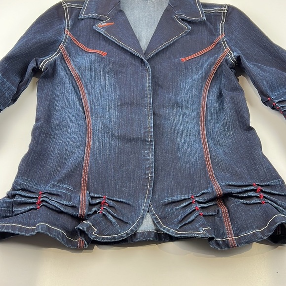 Vintage Parasuco ergonomic jeans denim jean jacket blazer - Picture 5 of 9